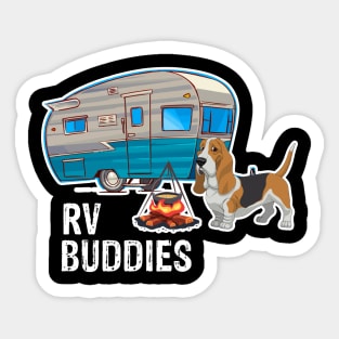 Basset Hound Dog Rv Buddies Pet Lovers Funny Camping Camper Sticker